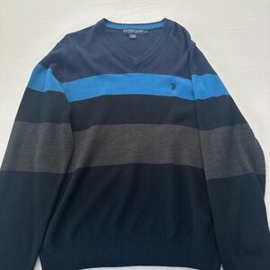 U.S. Polo Assn. Men's V-Neck Sweater - Navy and Charcoal